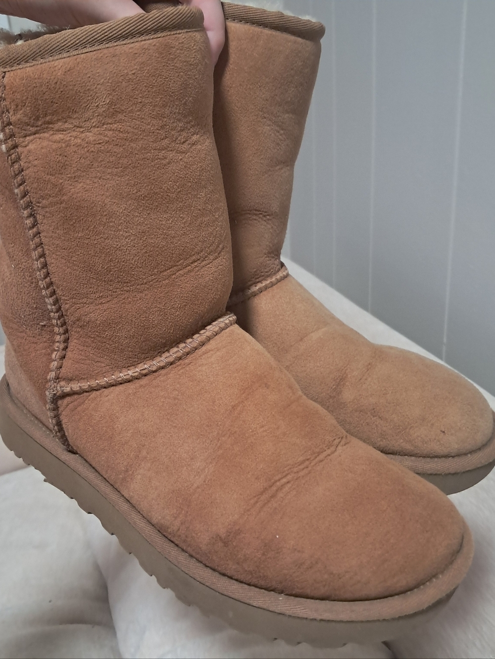 UGG Classic Short Boot in Chestnut Suede - Picture 5 of 13